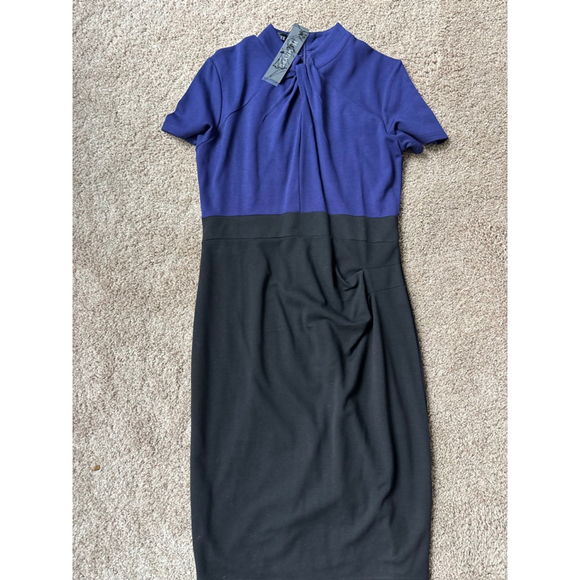 YFEE Dresses & Skirts - Women's YFEE blue Black Colorblock Midi Dress XL